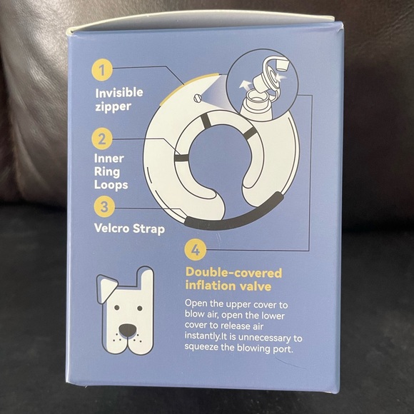 Inflatable protective collar for small dog - Picture 2 of 6